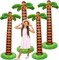 4E's Novelty Giant Inflatable Palm Trees 6 Ft Tall, 4 Pack Bulk - Luau Hawaiian Tropical Party Decorations for Adults & Kids, Summer Beach Theme Photo Prop Pool Decor, Birthday Supplies